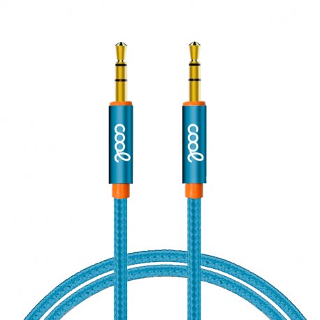 3.5 mm Jack to 3.5 mm Jack COOL Audio-Audio Light Blue Nylon Cable (1m)