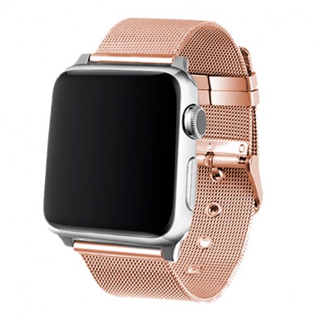 Correa COOL para Apple Watch Series 1 / 2 / 3 / 4 / 5 / 6 / SE (42 / 44 mm) Metal Rose Gold