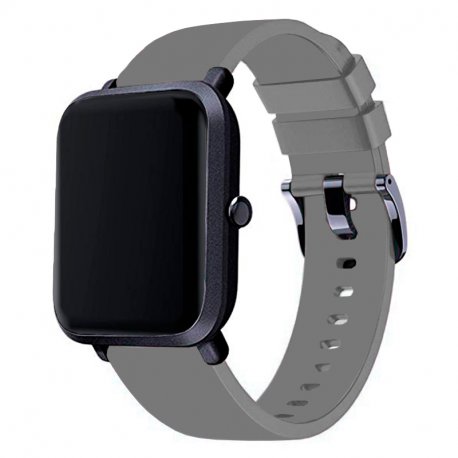 Correia Universal 20mm Amazfit Bip / GTS / Bip Lite / Huawei / Samsung / COOL Borracha Cinza