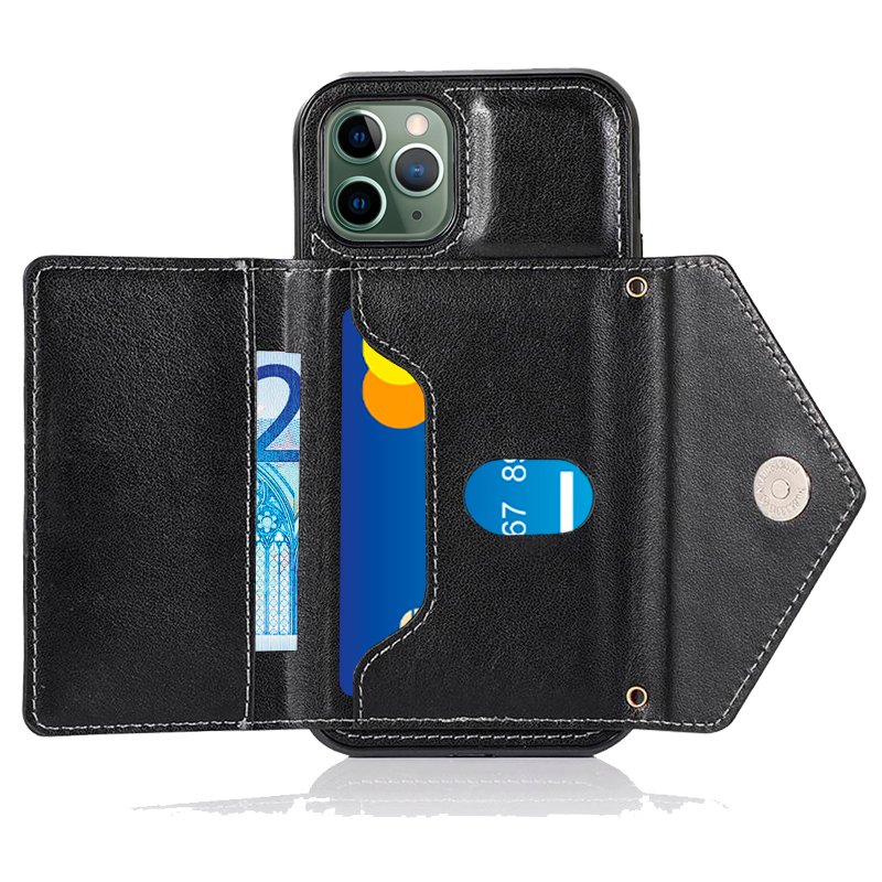 Carcasa COOL para iPhone 11 Pro Max Colgante Wallet Negro