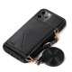 Custodia COOL per iPhone 11 Pro Max Ciondolo Portafoglio Nero