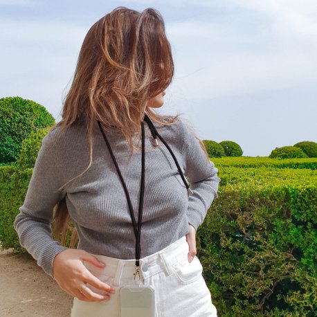 Cavo di sospensione universale COOL con scheda per smartphone nero