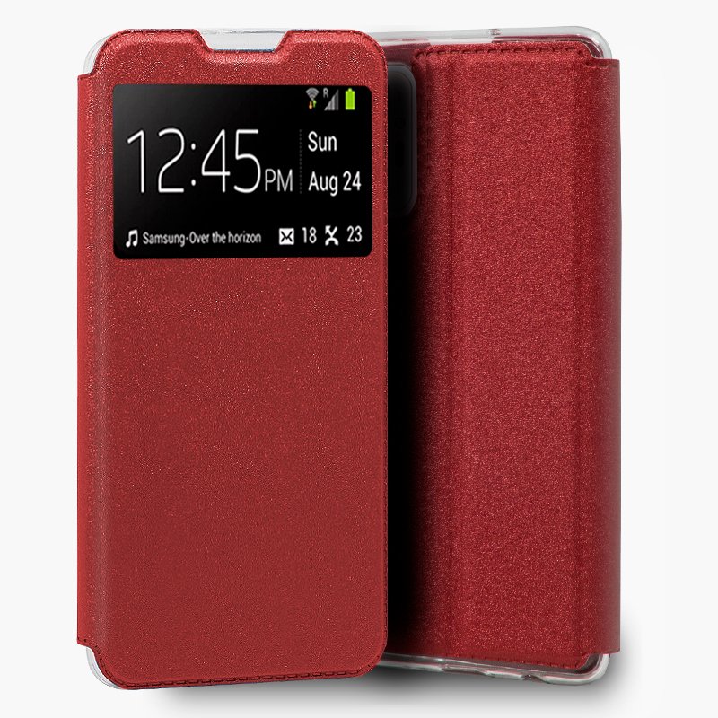 Funda COOL Flip Cover para Xiaomi Redmi Note 10 / Note 10S / Poco M5s Liso Rojo