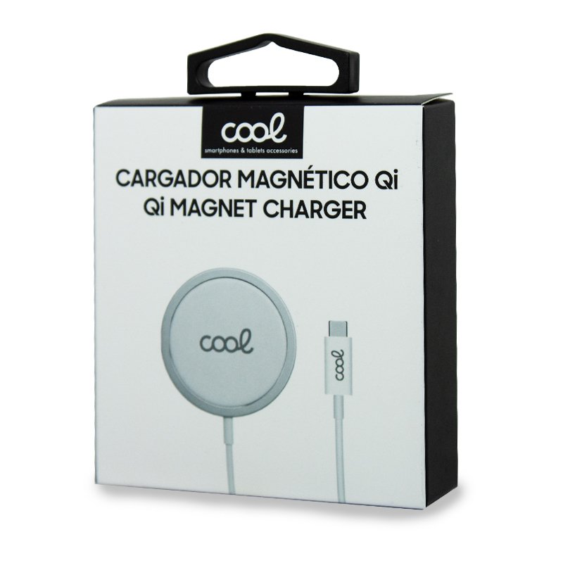 Dock Base Cargador MAGNTICO Smartphones Inalmbrico Qi COOL Blanco