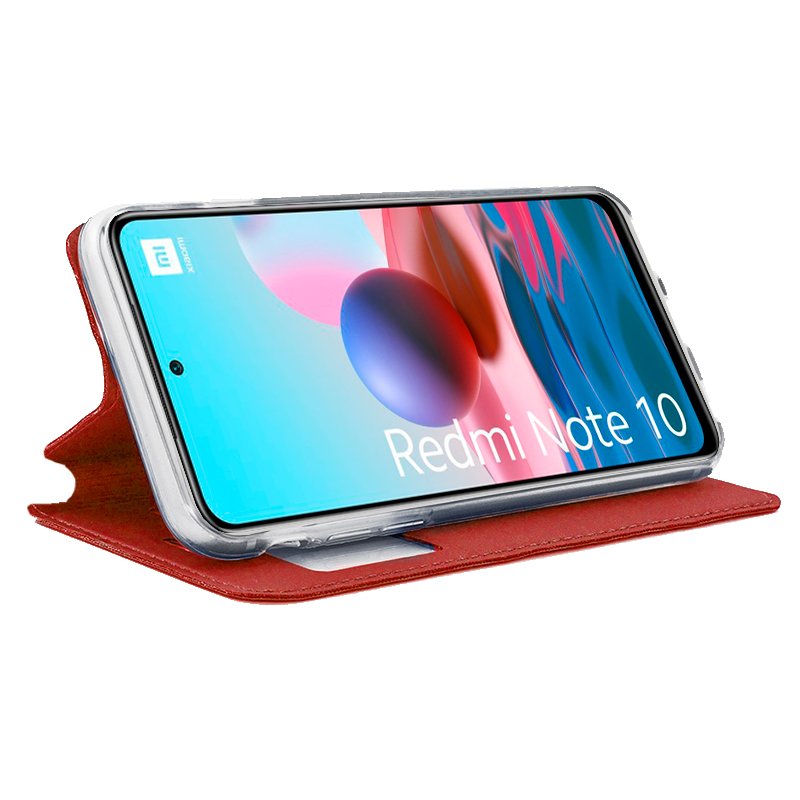 Funda COOL Flip Cover para Xiaomi Redmi Note 10 / Note 10S / Poco M5s Liso Rojo