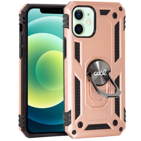 Capa COOL para iPhone 12 / 12 Pro Hard Ring Rose Gold