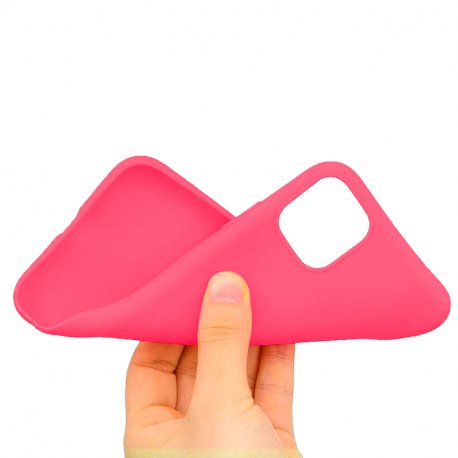 Custodia JIENI Per TCL 20 SE (6.82 Pollici) - Cover Ultra Sottile In TPU Trasparente Morbida, Colore Rosa/Rosso