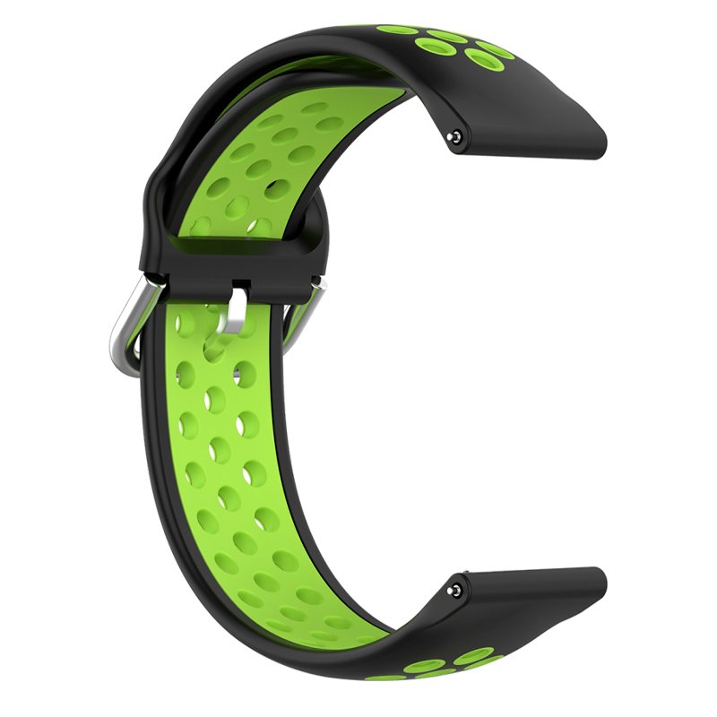 Cinturino Universale 20mm Amazfit Bip / GTS / Bip Lite / Huawei / Samsung /  COOL Oslo Gomma Nero-Verde - Cool Accesorios