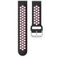 Cinturino Universale 20mm Amazfit Bip / GTS / Bip Lite / Huawei / Samsung / COOL Oslo Gomma Nero-Rosa