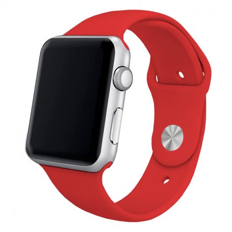COOL Strap for Apple Watch Series 1 / 2 / 3 / 4 / 5 / 6 / 7 / 8 / 9 / SE (38 / 40 / 41 mm) Rubber Red
