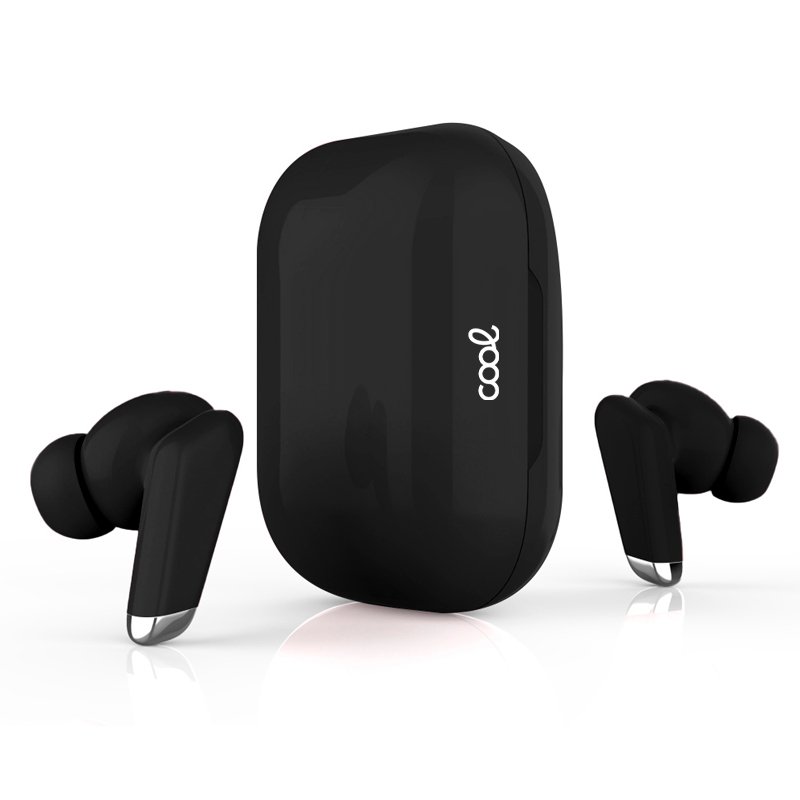 Auriculares Stereo Bluetooth Dual Pod Earbuds COOL URBAN Lcd Negro