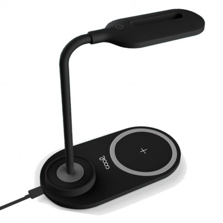 LED Lamp + Qi Wireless Charging Base COOL Black