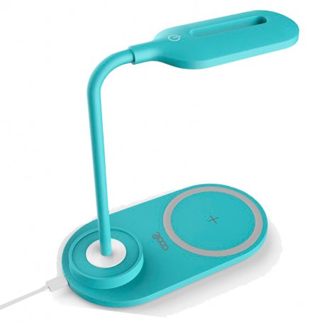 LED Lamp + Qi Wireless Charging Base COOL Light Blue
