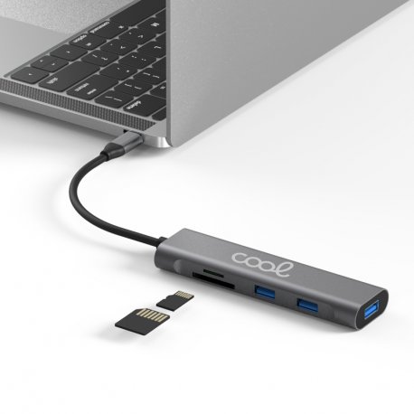 Hub universale COOL 5 in 1 Tipo C (3 x USB 3.0 + SD + Micro SD)