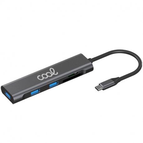 Hub universal COOL 5 em 1 Tipo C (3 x USB 3.0 + SD + Micro SD)