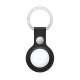 Porta-chaves de proteção COOL compatível com couro preto AirTag