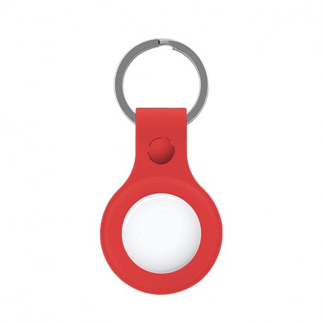 Protective Keychain COOL Compatible with AirTag Silicone Red