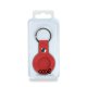 Porta-chaves de proteção COOL compatível com AirTag em couro vermelho