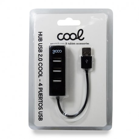 Universal USB 2.0 Hub COOL 4 USB Ports Black