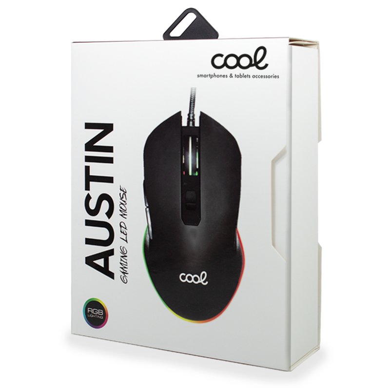 Ratón USB Gaming RGB (Iluminación) COOL Austin Negro - Cool Accesorios