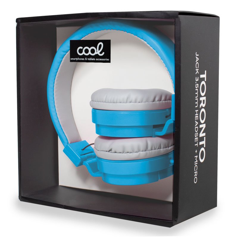 Auriculares Cascos Jack 3,5 mm COOL Toronto Con Micro Azul