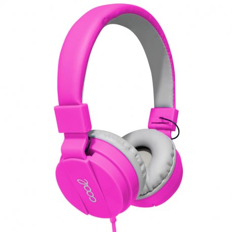3.5mm Jack Headphones COOL Toronto With Micro Pink