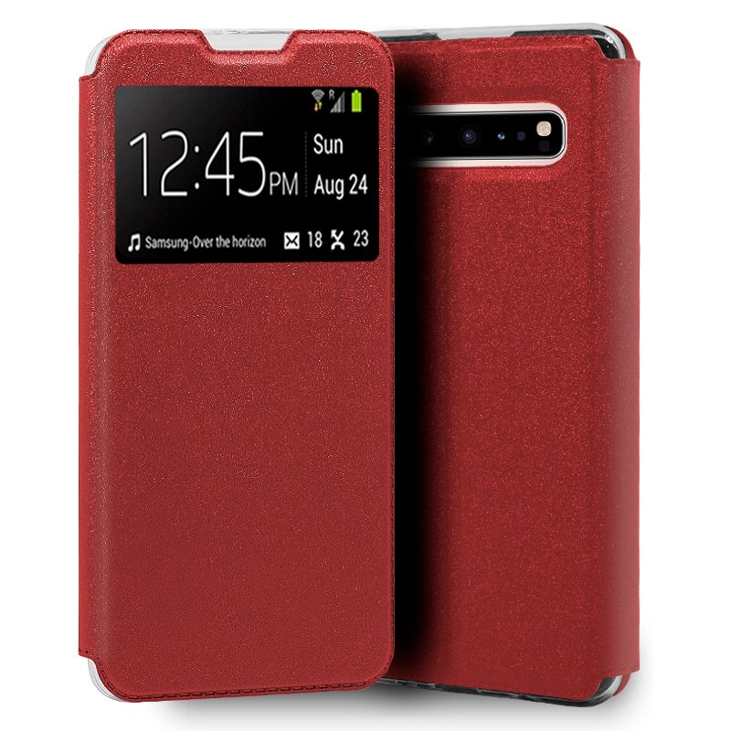 Funda COOL Flip Cover para Samsung G973 Galaxy S10 Liso Rojo