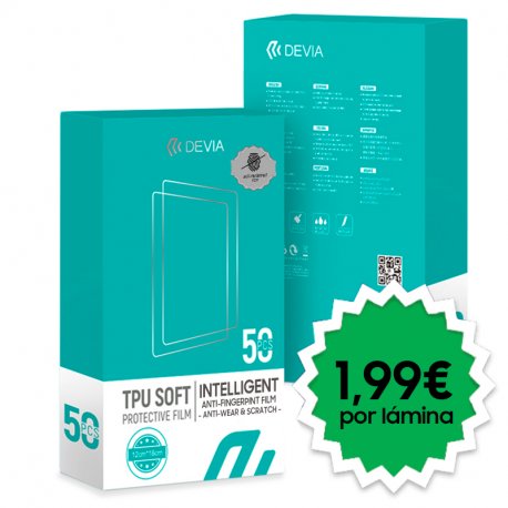 Protetor de Hidrogel anti-impressão digital Devia (Pack de 50 unidades)