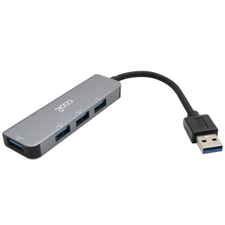 Hub USB COOL universale 4 porte USB (2.0 / 3.0) grigio alluminio