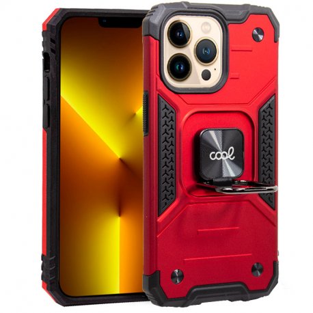 Capa COOL para iPhone 13 Pro Hard Ring Vermelho