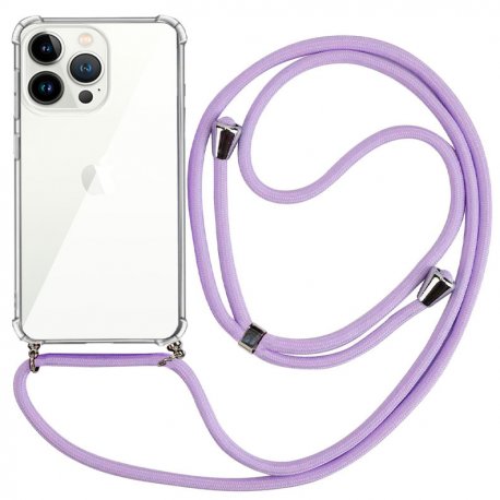 Custodia COOL per iPhone 13 Pro con cavo viola