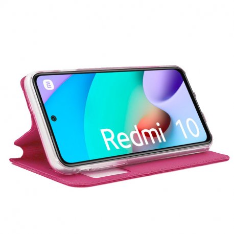 Funda para Xiaomi Redmi 10 2022, funda de cuero con cierre magnético  multicolor de moda con tarjetero para Xiaomi Redmi 10 2022 (6.5 pulgadas),  rosa