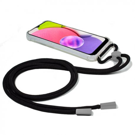 Custodia COOL per Samsung A037 Galaxy A03s con cavo nero