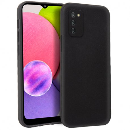 Capa de silicone COOL para Samsung A037 Galaxy A03s (preta)