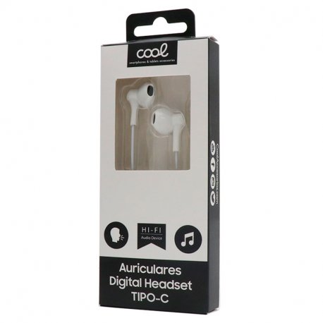 Auriculares Blancos COOL Stereo Con Micro para iPHONE (Lightning Bluetooth)