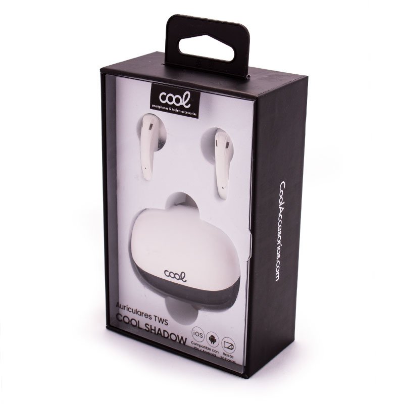Auriculares Stereo Bluetooth Earbuds Inalámbricos TWS Lcd COOL Shadow Blanco