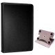 Capa COOL Ebook Tablet de 10 polegadas rotativa em couro preto