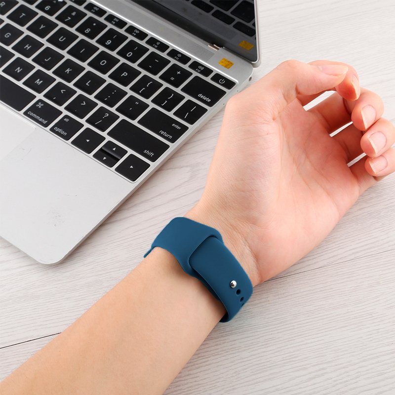 Correa COOL para Apple Watch Series 1 / 2 / 3 / 4 / 5 / 6 / 7 / SE (42 / 44 / 45 mm) Goma Azul