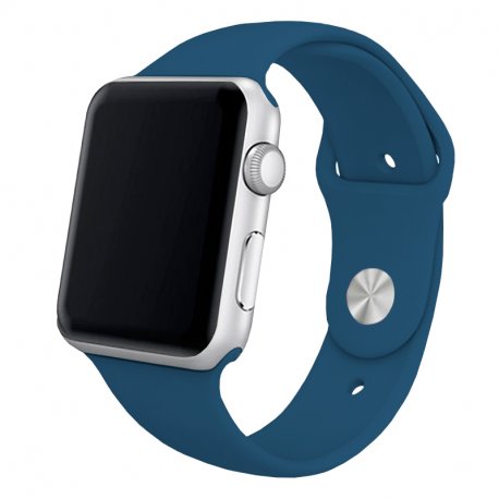 Cinturino COOL per Apple Watch Series 1 / 2 / 3 / 4 / 5 / 6 / 7 / 8 / 9 / SE (42 / 44 / 45 mm) Gomma blu