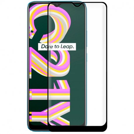 Protector Pantalla Cristal Templado COOL para Realme C21Y (FULL 3D Negro)