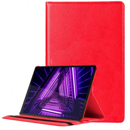 COOL Case for Lenovo Tab M10 Plus / FHD Plus 2nd Gen / Tab K10 Smooth Leatherette Red 10.3 inch