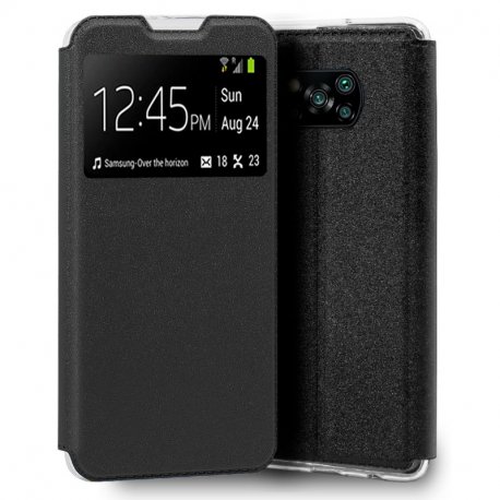 COOL Custodia Flip Cover per Xiaomi Pocophone X3 / X3 Pro Smooth Black