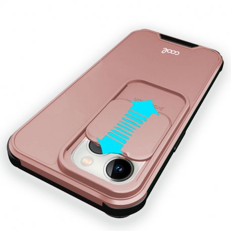 Custodia COOL per iPhone 13 Pro con fotocamera rigida in oro rosa