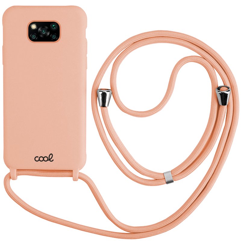 Carcasa COOL para Xiaomi Pocophone X3 / X3 Pro Cordón Liso Rosa