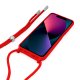 Capa COOL para Xiaomi Pocophone Redmi Note 10 / Note 10s Cordão liso vermelho