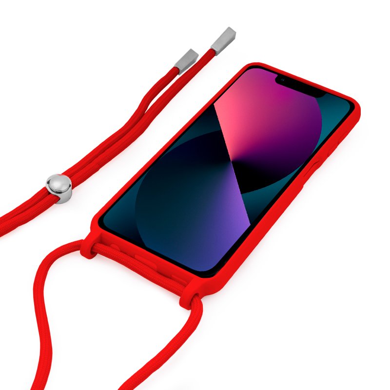 Carcasa COOL para iPhone 13 mini Cordn Liso Rojo