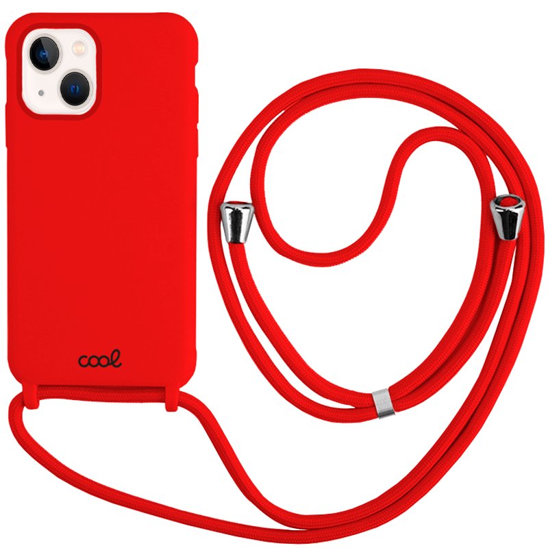 Carcasa COOL para iPhone 13 mini Cordón Liso Rojo