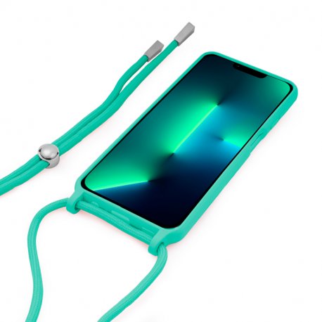 Custodia COOL per iPhone 13 Pro Lanyard Smooth Mint