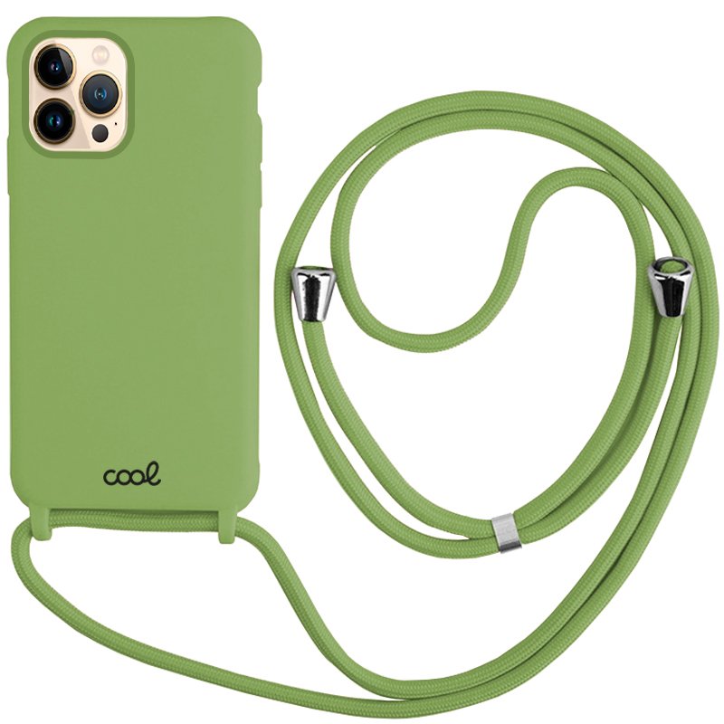 Carcasa COOL para iPhone 13 Pro Max Cordón Liso Pistacho