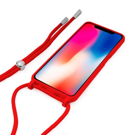 Custodia COOL per iPhone X / iPhone XS Plain Cord Rosso